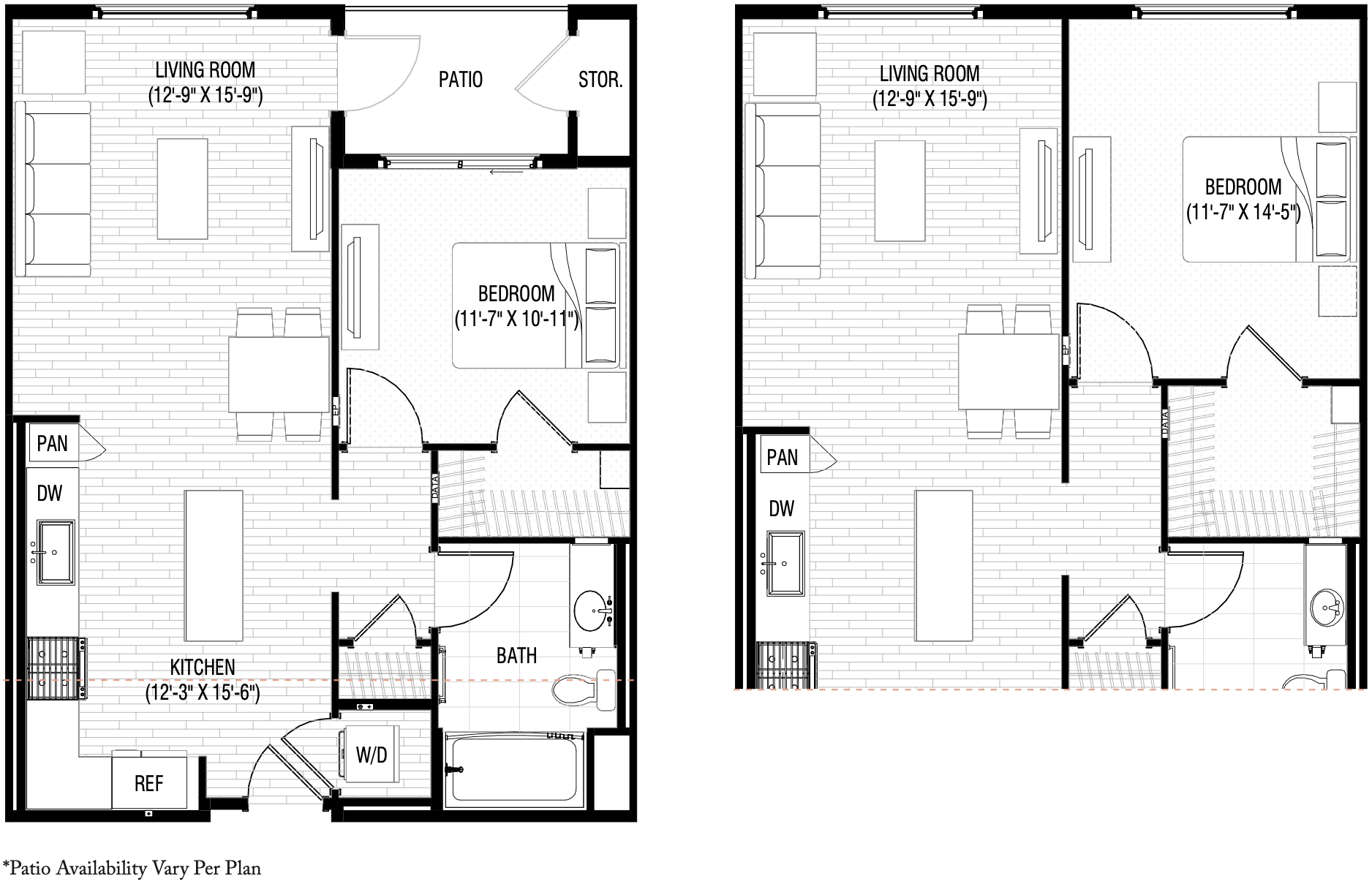 Alexan NoHo West One Bedroom Floor Plan A10