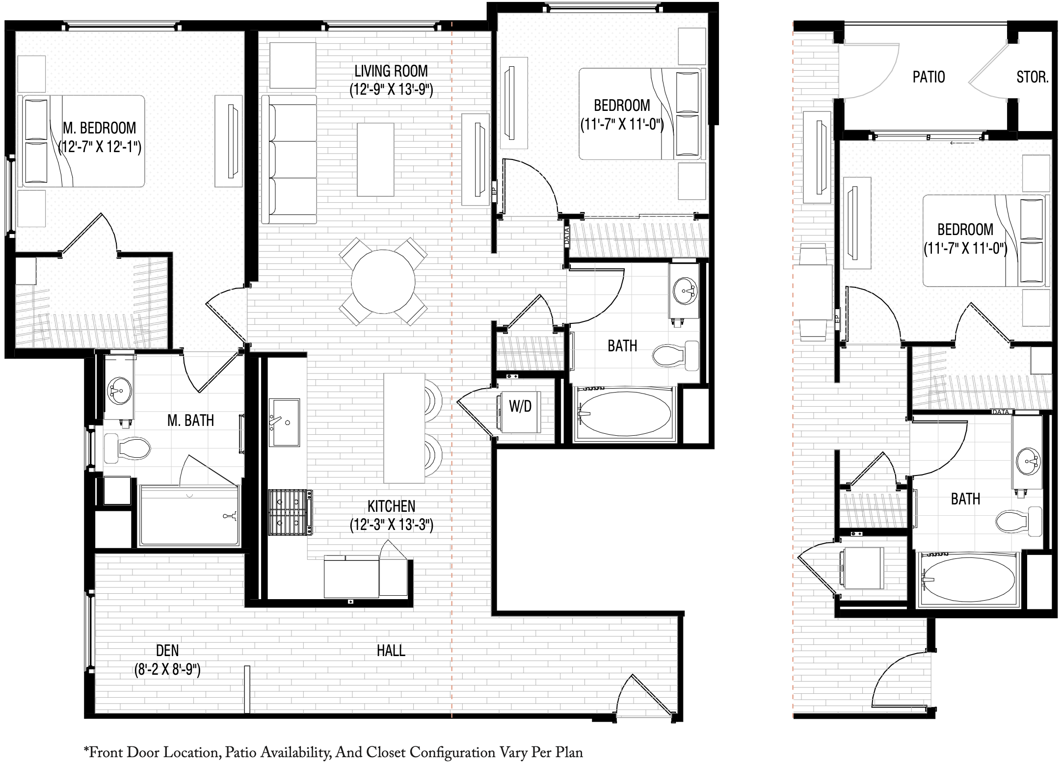 Alexan NoHo West Two Bedroom Floor Plan B8